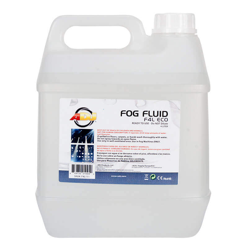 Adj f4l eco líquido de humo compatible con máquinas base de agua de 4 litros